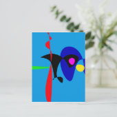 Abstracte expressionisme Eenvoudige digitale kunst Briefkaart (Staand voorkant)