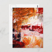 Abstracte expressionist briefkaart (Voorkant / Achterkant)