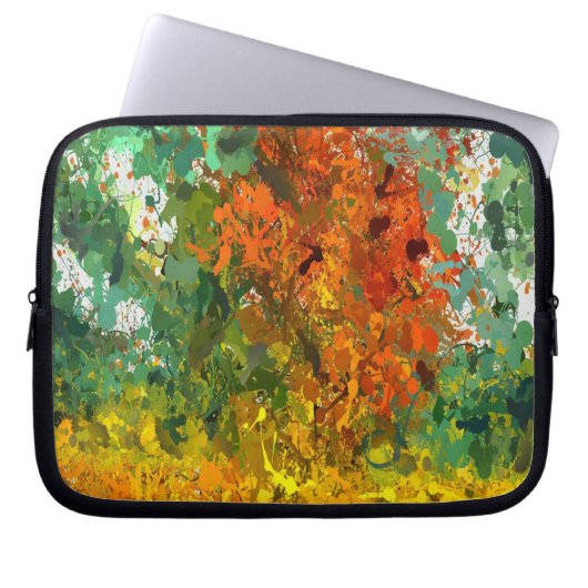 Abstracte expressionist Drip Electronics Bag Laptop Sleeve (Voorkant)