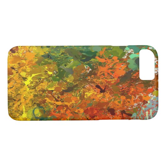 Abstracte expressionist Drip iPhone Case (Achterkant (Horizontaal))