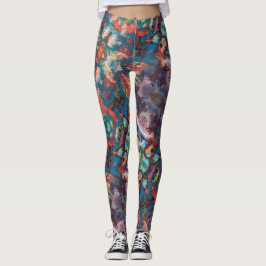 Abstracte expressionist leggings