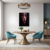 Abstracte expressionistische portretkunst perfect poster