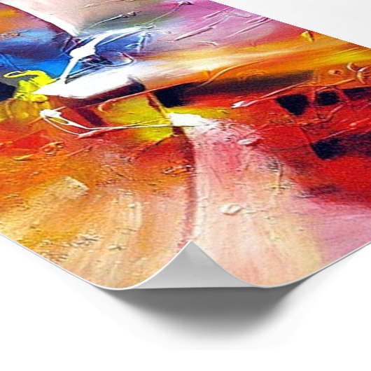 Abstracte expressionistische stijlschildering, hed poster (Hoek)