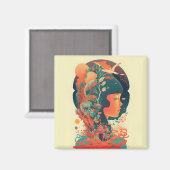 Abstracte Fantasiewereld van onmogelijke objecten Magneet (Voorkant / Achterkant)