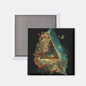 Abstracte Fantasiewereld van onmogelijke objecten Magneet (Voorkant / Achterkant)