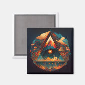 Abstracte Fantasiewereld van onmogelijke objecten Magneet (Voorkant / Achterkant)