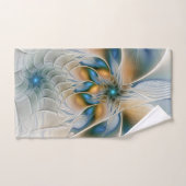 Abstracte Fantastische fractale kunst met blauw Bad Handdoek (Handdoek)