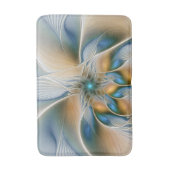 Abstracte Fantastische fractale kunst met blauw Badmat (Voorkant Verticaal)