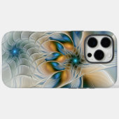 Abstracte Fantastische fractale kunst met blauw Case-Mate iPhone Case (Achterkant (horizontaal))