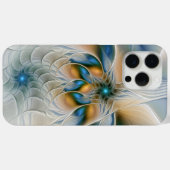 Abstracte Fantastische fractale kunst met blauw Case-Mate iPhone Case (Achterkant (horizontaal))