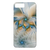 Abstracte Fantastische fractale kunst met blauw Case-Mate iPhone Case (Achterkant)