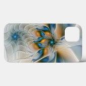 Abstracte Fantastische fractale kunst met blauw Case-Mate iPhone Case (Achterkant (horizontaal))