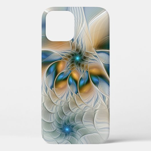 Abstracte Fantastische fractale kunst met blauw Case-Mate iPhone Case (Achterkant)