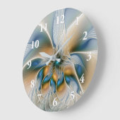 Abstracte Fantastische fractale kunst met blauw Grote Klok (Hoek)