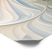 Abstracte Fantastische fractale kunst met blauw Poster (Hoek)