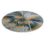 Abstracte Fantastische fractale kunst met blauw Snijplank (Hoek)