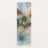 Abstracte Fantastische fractale kunst met blauw Yogamat (Achterkant)