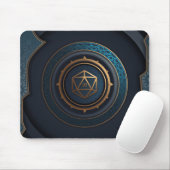 Abstracte Fantasy D20-desktop RPG Muismat (Met muis)