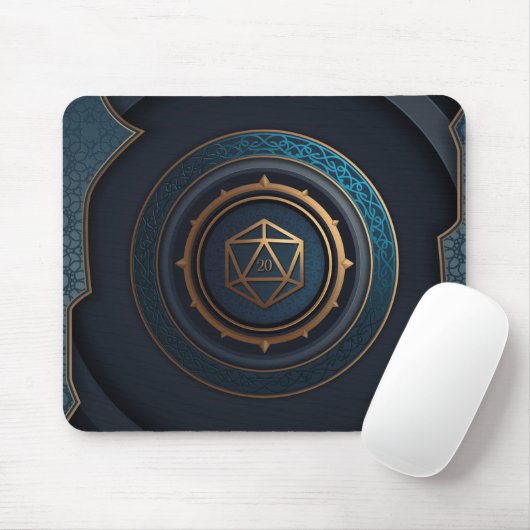 Abstracte Fantasy D20-desktop RPG Muismat (Met muis)