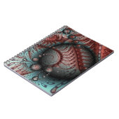 Abstracte Fantasy Fractal Art Balls Brown Blue Notitieboek (Linkerzijde)