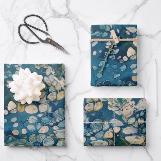 Abstracte Fantasy onder water Inpakpapier Vel (Voorkant)