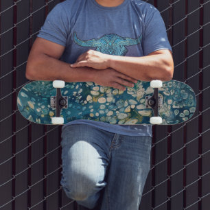 Abstracte Fantasy onder water Skateboard