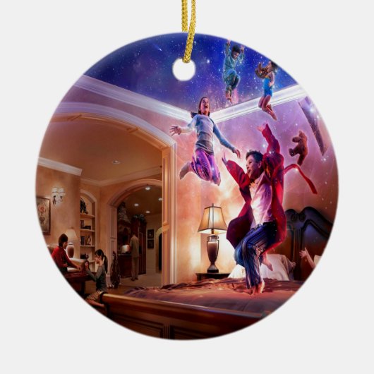 Abstracte Fantasy Peter Pan Celebration Keramisch Ornament (Voorkant)