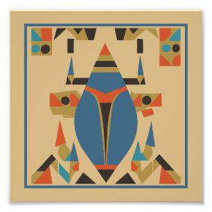 Abstracte faraonische kunst foto afdruk