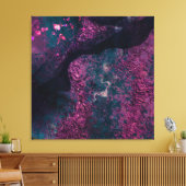 Abstracte faux Folie magenta indigo zwart Canvas Afdruk (Insitu (Woonkamer))