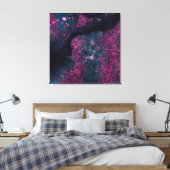 Abstracte faux Folie magenta indigo zwart Canvas Afdruk (Insitu (Slaapkamer))