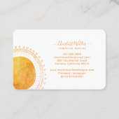 Abstracte Faux Gold Circle Handmade Jewelry Visitekaartje (Achterkant)