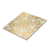 Abstracte Faux Gold Floral Pattern Ceramic Tile Tegeltje (Zijkant)