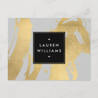 Abstracte Faux Gold-penseelstreken op grijs