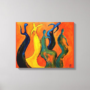 Abstracte feestdag canvas afdruk