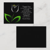 Abstracte felwitte tulp bedankkaart notitiekaartje (Voorkant / Achterkant)