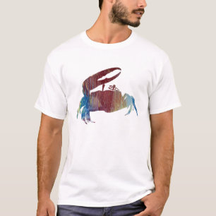 Abstracte Fiddler Crab silhouette T-shirt