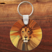 Abstracte Fierce Lion Sleutelhanger (Voorkant)