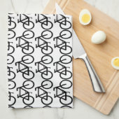Abstracte fiets theedoek (Quarter Fold)