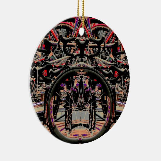 Abstracte fietsen keramisch ornament (Rechts)