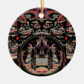 Abstracte fietsen keramisch ornament (Voorkant)