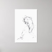 Abstracte figuur in bewegingsschets - canvas afdruk (Voorkant)