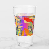 ABSTRACTE FIGUUR MET RODE HOOFDDRESS GLAS (Achterkant)