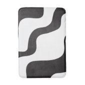 Abstracte film met zwarte & witte golven Moderne A Badmat (Voorkant Verticaal)