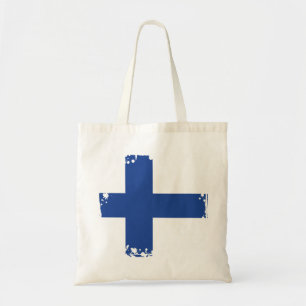 Abstracte Finse vlag, Finse kleuren Tote Bag