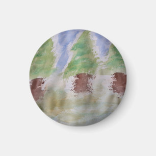 Abstracte Fir Trees Magnet Magneet