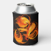 Abstracte Fireball Art Blikjeskoeler (Blikje Achterkant)