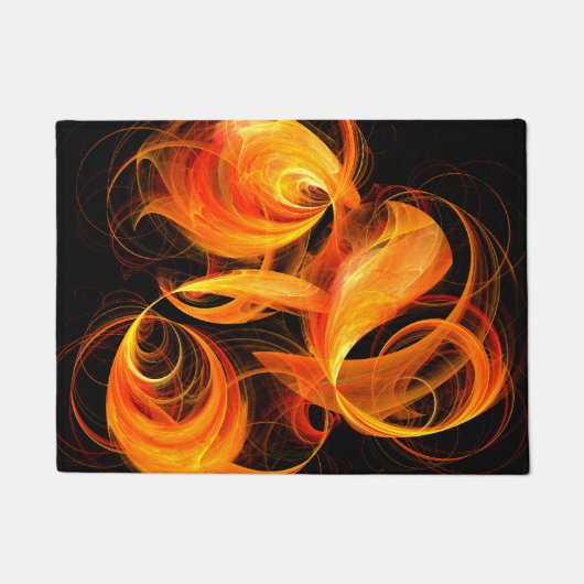 Abstracte Fireball Art Deurmat (Voorkant)