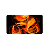 Abstracte Fireball Art Etiket (Voorkant)