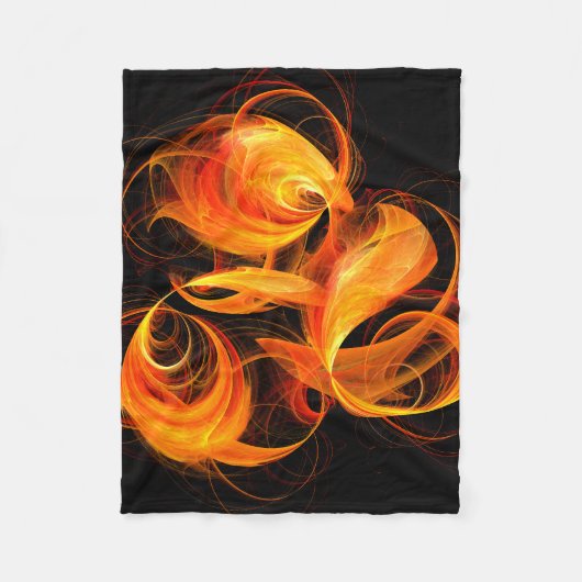 Abstracte Fireball Art Fleece Deken (Voorkant)