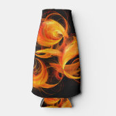 Abstracte Fireball Art Flesjeskoeler (Voorkant)